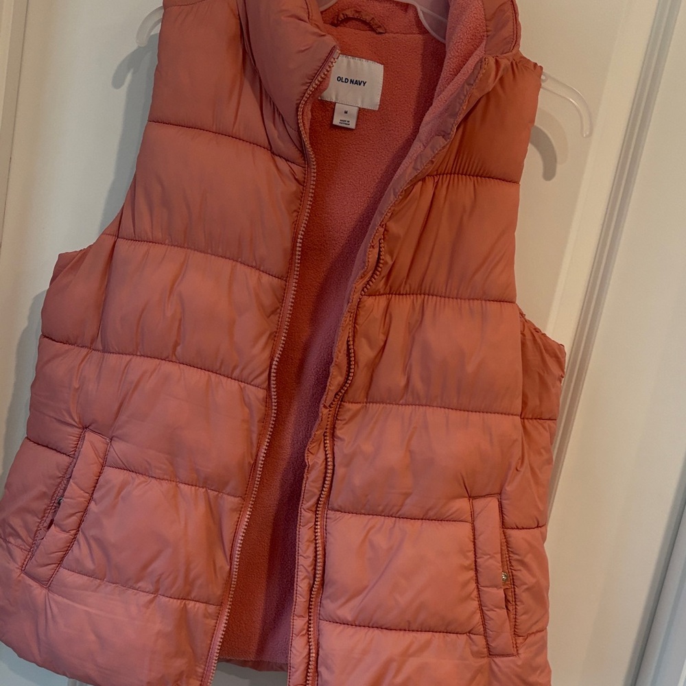 Old Navy Coral Puffer Vest